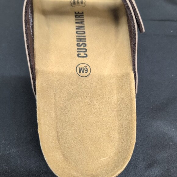 Cushionaire Lane Cork Double Buckle Footbed Women's Sandals US 6M Brown Nubuck - Picture 5 of 8